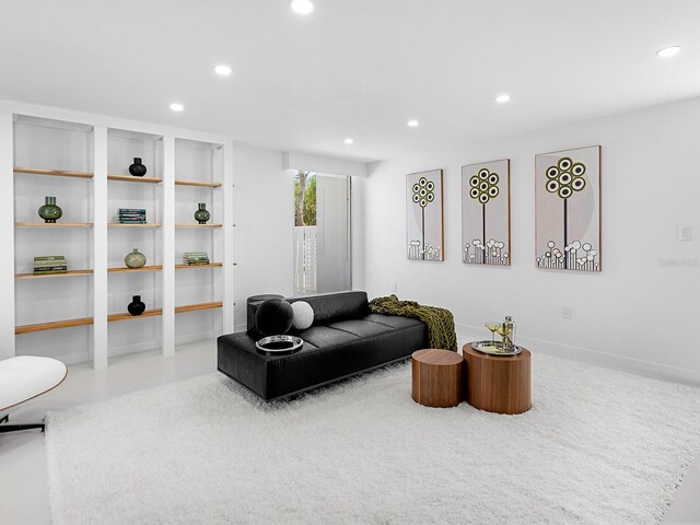 7647 Sanderling Rd, Sarasota, FL 34242 - living area featuring recessed lighting and baseboards