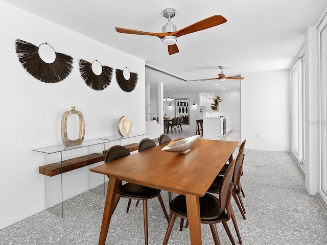 7647 Sanderling Rd, Sarasota, FL 34242 - dining room with ceiling fan