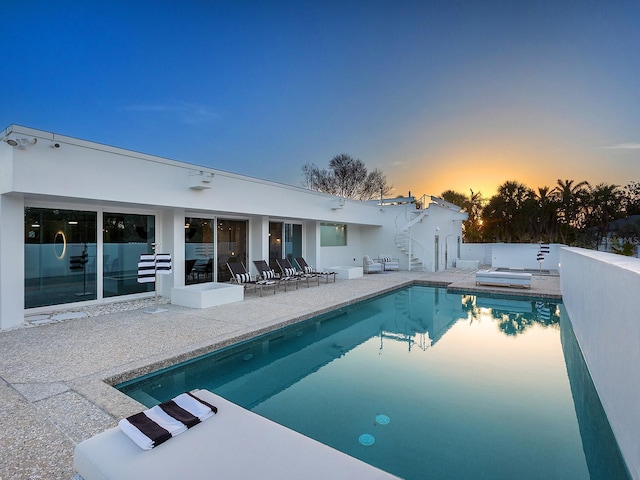 7647 Sanderling Rd, Sarasota, FL 34242 - outdoor pool with a patio area and stairs