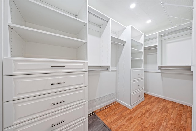 2419 Riverbluff Pkwy Unit V233, Sarasota, FL 34231 - walk in closet featuring light wood-style floors