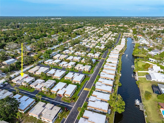 2419 Riverbluff Pkwy Unit V233, Sarasota, FL 34231 - aerial overview of property's location featuring nearby suburban area and a nearby body of water
