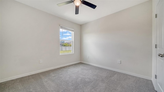 12728 Lateral Root Dr, Sarasota, FL 34238 - carpeted empty room with a ceiling fan and baseboards