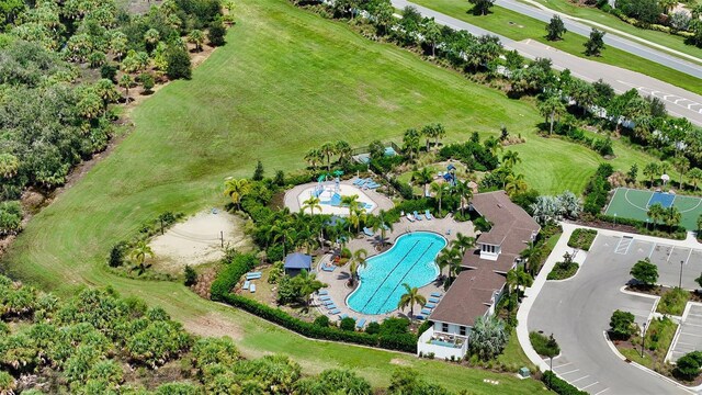 12732 Lateral Root Dr, Sarasota, FL 34238 - bird's eye view of a pool