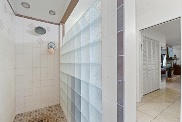 13719 Seminole Trl, Wimauma, FL 33598 - bathroom with a tile shower and tile patterned floors
