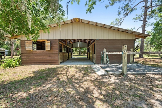 13719 Seminole Trl, Wimauma, FL 33598 - exterior space with an exterior structure and a carport