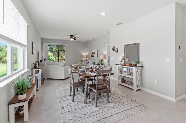 10962 High Noon Trl, Parrish, FL 34219 - dining space featuring a ceiling fan and baseboards