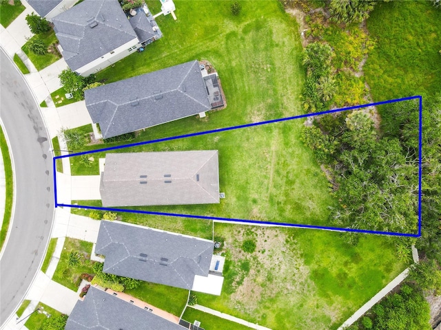 10962 High Noon Trl, Parrish, FL 34219 - aerial perspective of suburban area featuring property boundaries highlighted