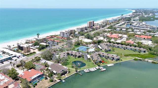 aerial overview of property's location with a nearby body of water