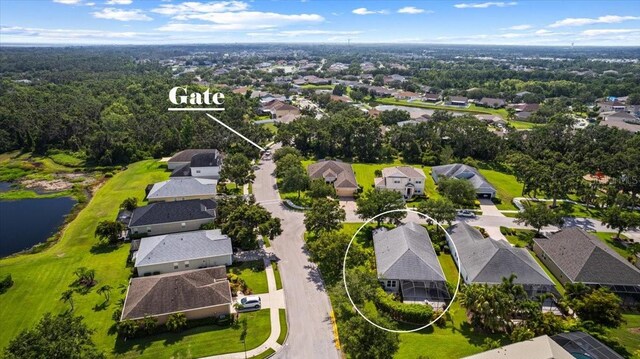 4402 Natures Reach Ter, Parrish, FL 34219 - aerial perspective of suburban area featuring a large body of water