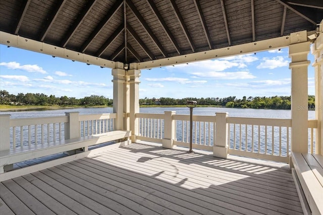 4402 Natures Reach Ter, Parrish, FL 34219 - dock area with a gazebo and a deck with water view