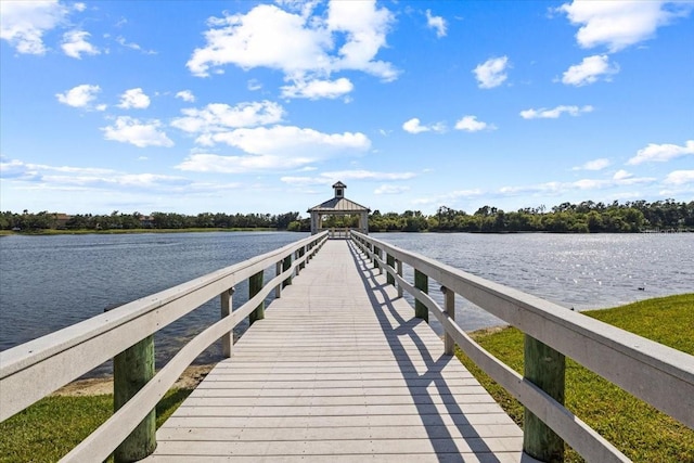 4402 Natures Reach Ter, Parrish, FL 34219 - dock with a gazebo and a water view