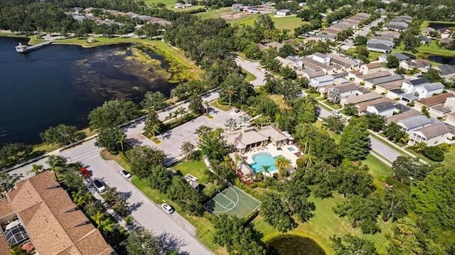 4402 Natures Reach Ter, Parrish, FL 34219 - aerial overview of property's location featuring a large body of water, a pool, and nearby suburban area