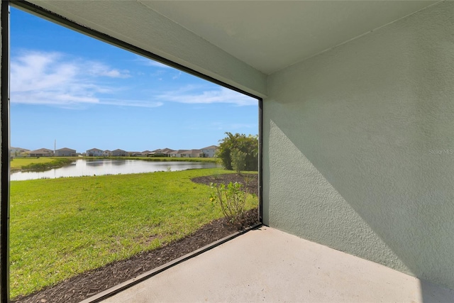12712 Dusty Trail Dr, Sarasota, FL 34238 - view of patio / terrace with a water view and a residential view