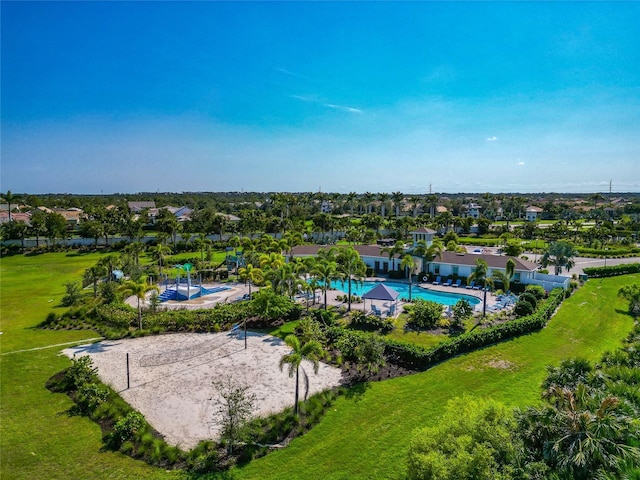 12712 Dusty Trail Dr, Sarasota, FL 34238 - aerial view of residential area with a pool area