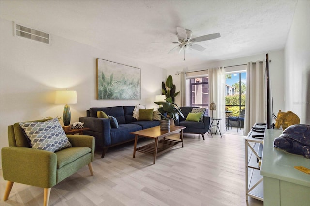 3269 Beneva Rd Unit 103, Sarasota, FL 34232 - living room with ceiling fan and light wood-style flooring
