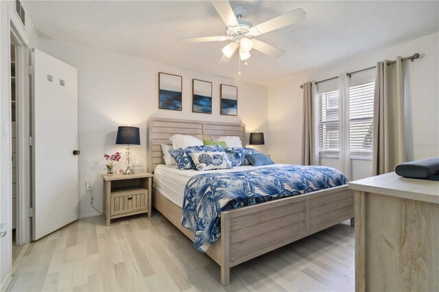 3269 Beneva Rd Unit 103, Sarasota, FL 34232 - bedroom featuring light wood-style floors and ceiling fan