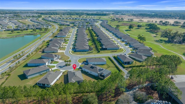 6185 SW 89th Ct, Ocala, FL 34481 - aerial view of property's location featuring a nearby body of water, nearby suburban area, and a local golf course