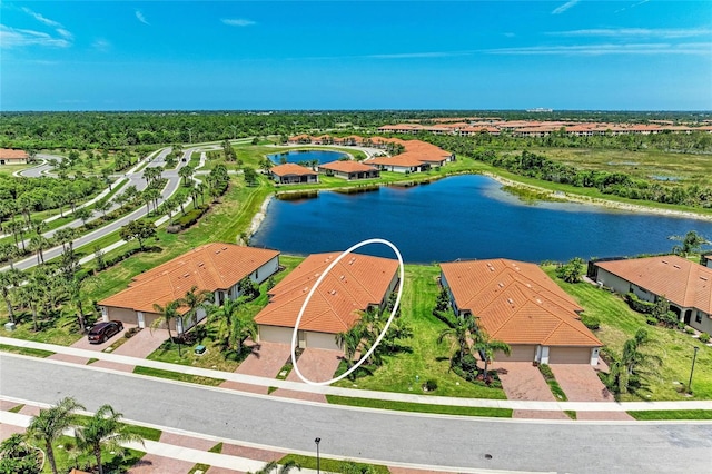 24065 Canterwood Way, Venice, FL 34293 - aerial perspective of suburban area with a large body of water