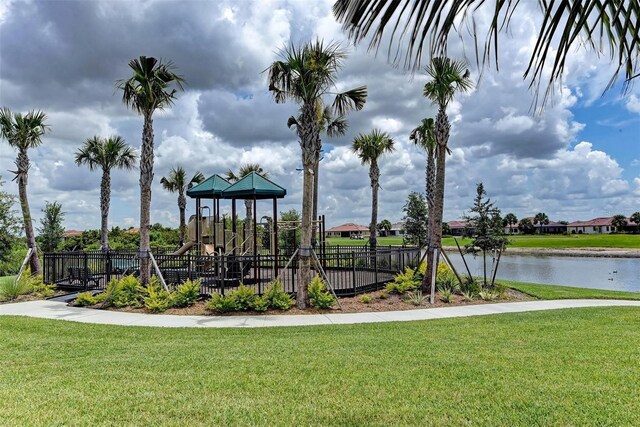 24065 Canterwood Way, Venice, FL 34293 - community play area featuring a water view