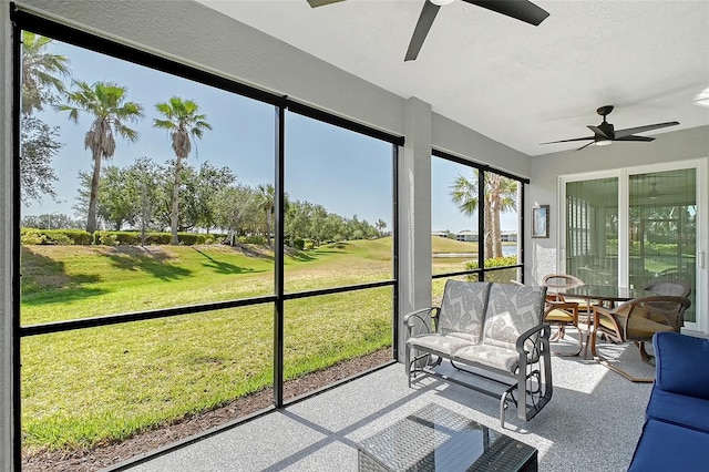 1017 Tidewater Shores Loop Unit 1017, Bradenton, FL 34208 - sunroom with ceiling fan