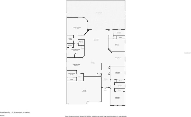 518 Chantilly Trl, Bradenton, FL 34212 - home floor plan