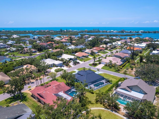 180 Lookout Point Dr, Osprey, FL 34229 - aerial view of residential area featuring a large body of water