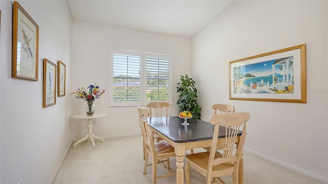 4208 Balmoral Way, Sarasota, FL 34238 - dining area featuring light colored carpet and baseboards