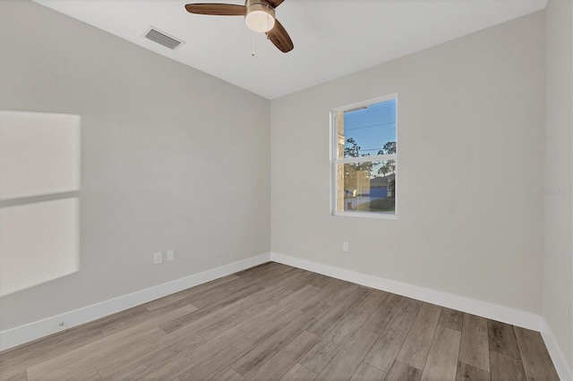 2258 Margaret Ln, North Port, FL 34286 - empty room featuring ceiling fan and wood finished floors