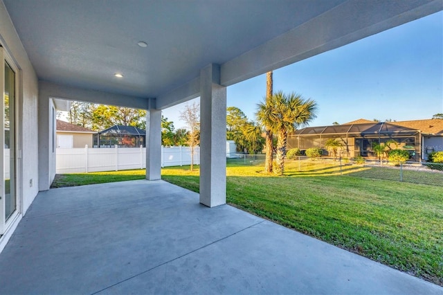 2258 Margaret Ln, North Port, FL 34286 - fenced backyard featuring a patio