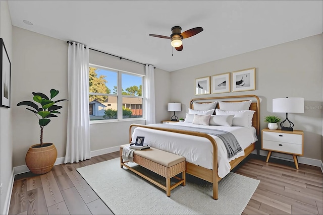 2258 Margaret Ln, North Port, FL 34286 - bedroom featuring light wood finished floors and ceiling fan