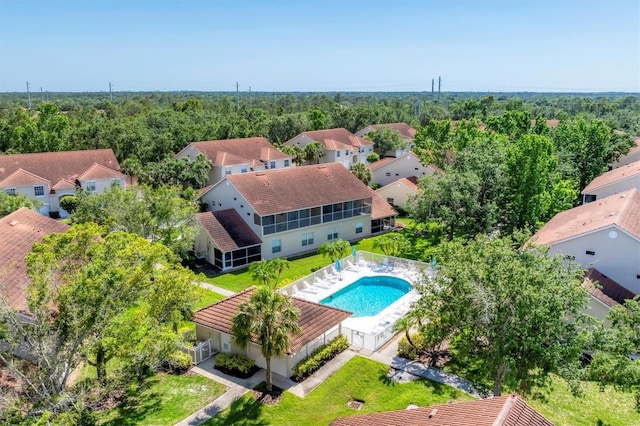 7160 Cedar Hollow Cir, Bradenton, FL 34203 - aerial view of a pool area