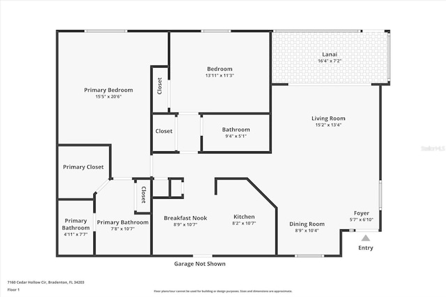 7160 Cedar Hollow Cir, Bradenton, FL 34203 - property floor plan