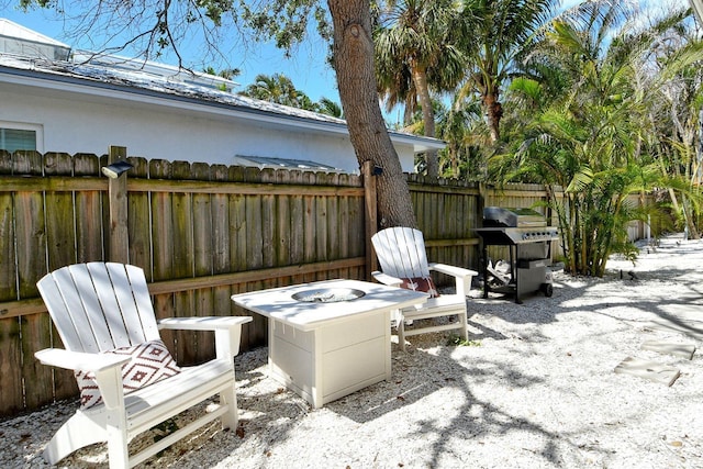 2908 Gulf Dr, Holmes Beach, FL 34217 - view of patio / terrace with fence and grilling area