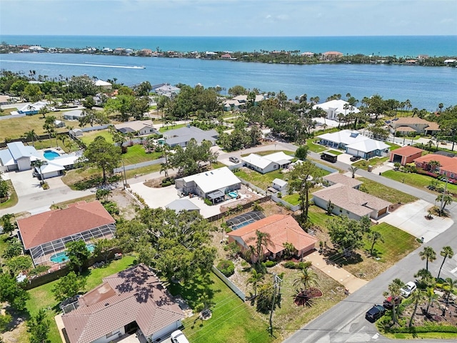 321 Sorrento Dr, Osprey, FL 34229 - aerial perspective of suburban area featuring a nearby body of water