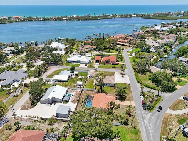 321 Sorrento Dr, Osprey, FL 34229 - aerial perspective of suburban area with a large body of water