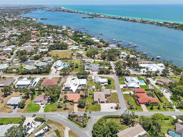 321 Sorrento Dr, Osprey, FL 34229 - aerial view of residential area with a nearby body of water