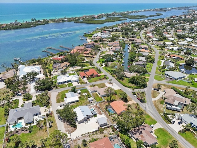 321 Sorrento Dr, Osprey, FL 34229 - aerial view of residential area featuring a large body of water