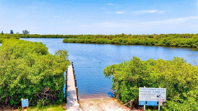 321 Sorrento Dr, Osprey, FL 34229 - water view with a dock