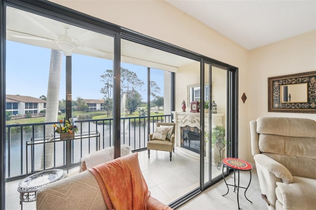 1170 Bird Bay Way Unit 206, Venice, FL 34285 - living area featuring a water view