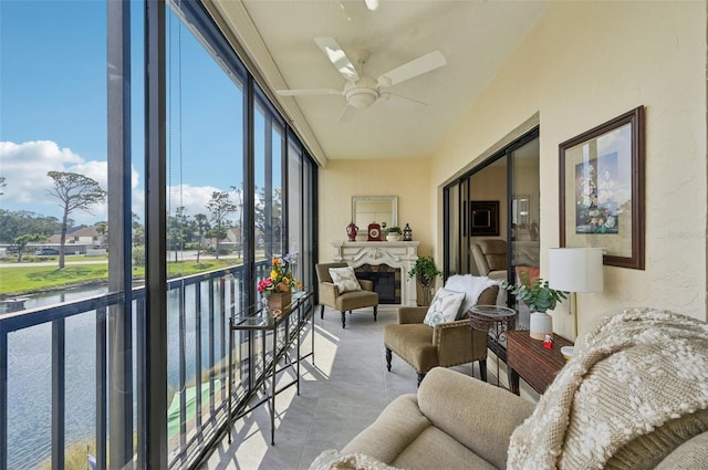 1170 Bird Bay Way Unit 206, Venice, FL 34285 - sunroom with a water view