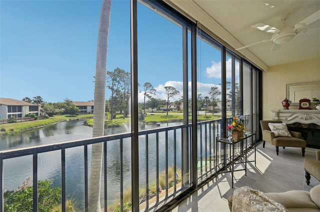 1170 Bird Bay Way Unit 206, Venice, FL 34285 - sunroom / solarium featuring a water view