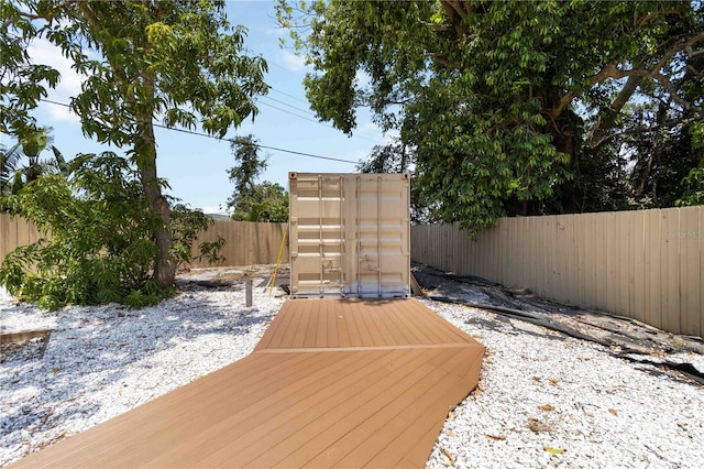 1212 Princeton Ave, Bradenton, FL 34207 - wooden deck with a fenced backyard