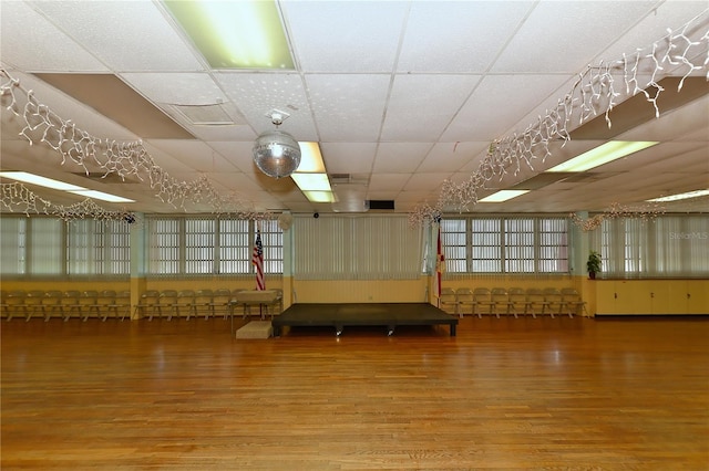 1212 Princeton Ave, Bradenton, FL 34207 - exercise room with a drop ceiling and wood finished floors