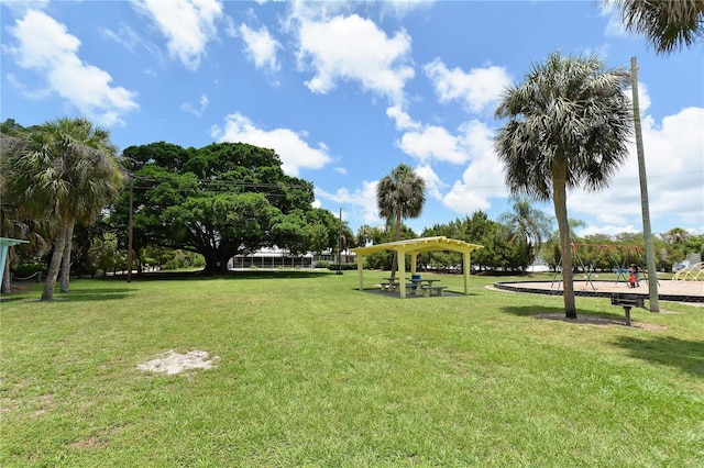 1212 Princeton Ave, Bradenton, FL 34207 - view of community featuring a lawn and a gazebo