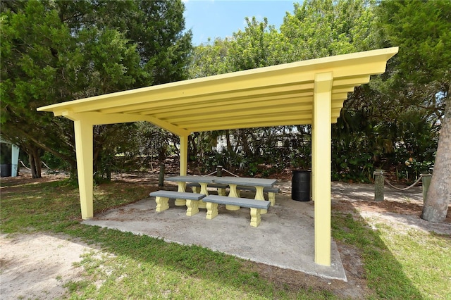 1212 Princeton Ave, Bradenton, FL 34207 - view of community with a patio area and view of wooded area