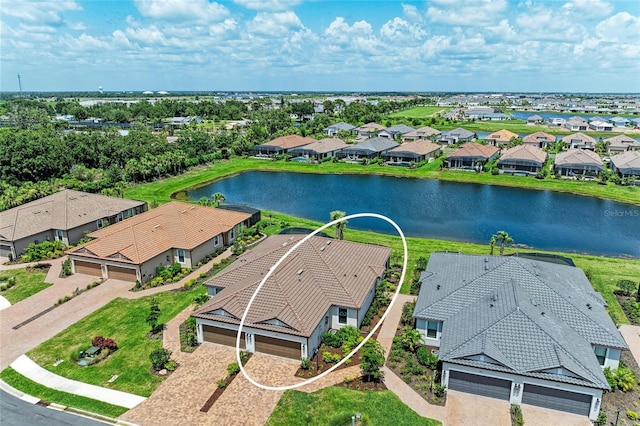 3027 Formia Ct, Lakewood Ranch, FL 34211 - aerial perspective of suburban area featuring a nearby body of water