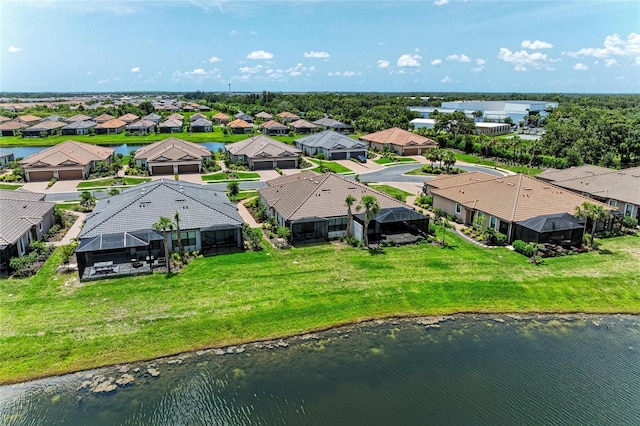 3027 Formia Ct, Lakewood Ranch, FL 34211 - aerial perspective of suburban area featuring a large body of water