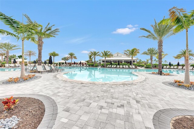 3027 Formia Ct, Lakewood Ranch, FL 34211 - community pool featuring a patio