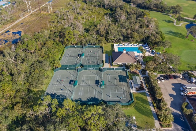 aerial view of a golf course