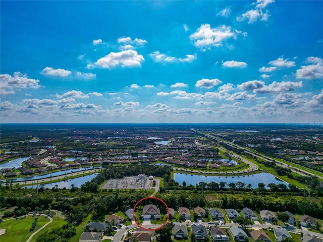 230 Fareham Dr, Venice, FL 34293 - aerial view of residential area with a large body of water
